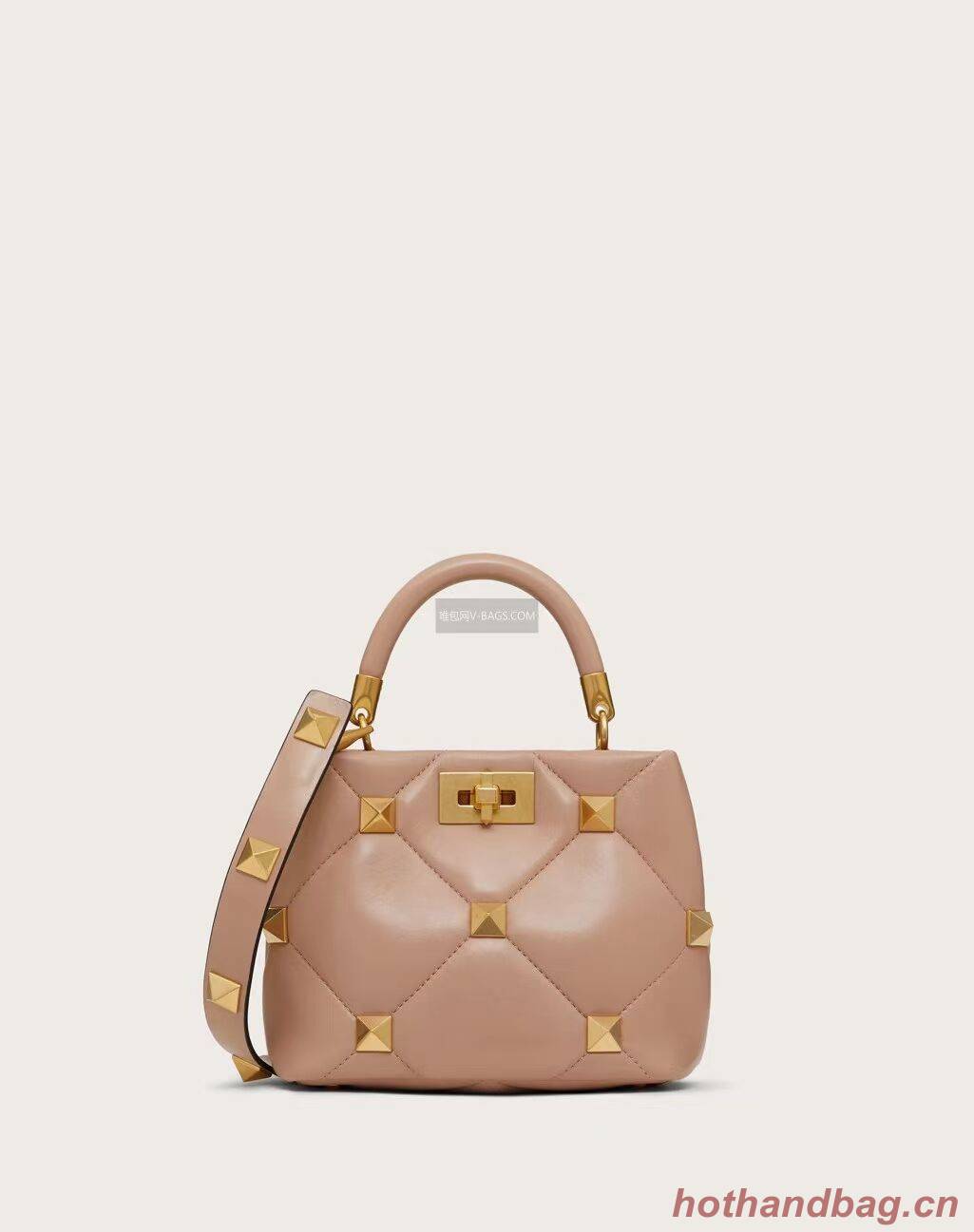 Valentino medium Garavani Roman Stud V1198 pink