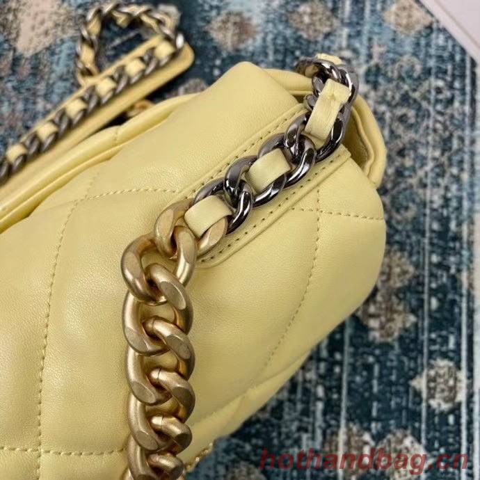 Chanel 19 flap bag AS1160 AS1161 AS1162 light yellow