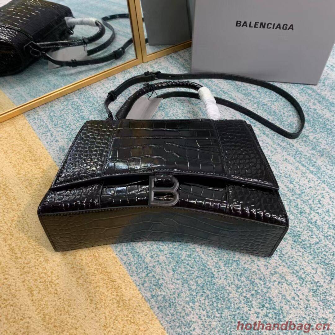 Balenciaga HOURGLASS MEDIUM TOP HANDLE BAG B108892E black