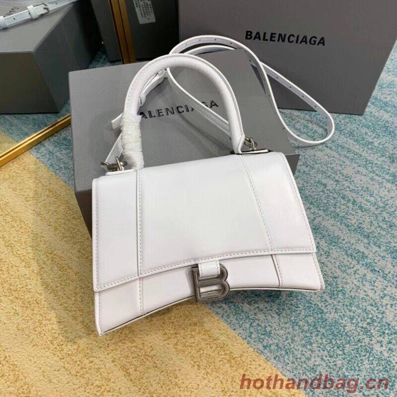 Balenciaga HOURGLASS SMALL TOP HANDLE BAG B108895-1 white