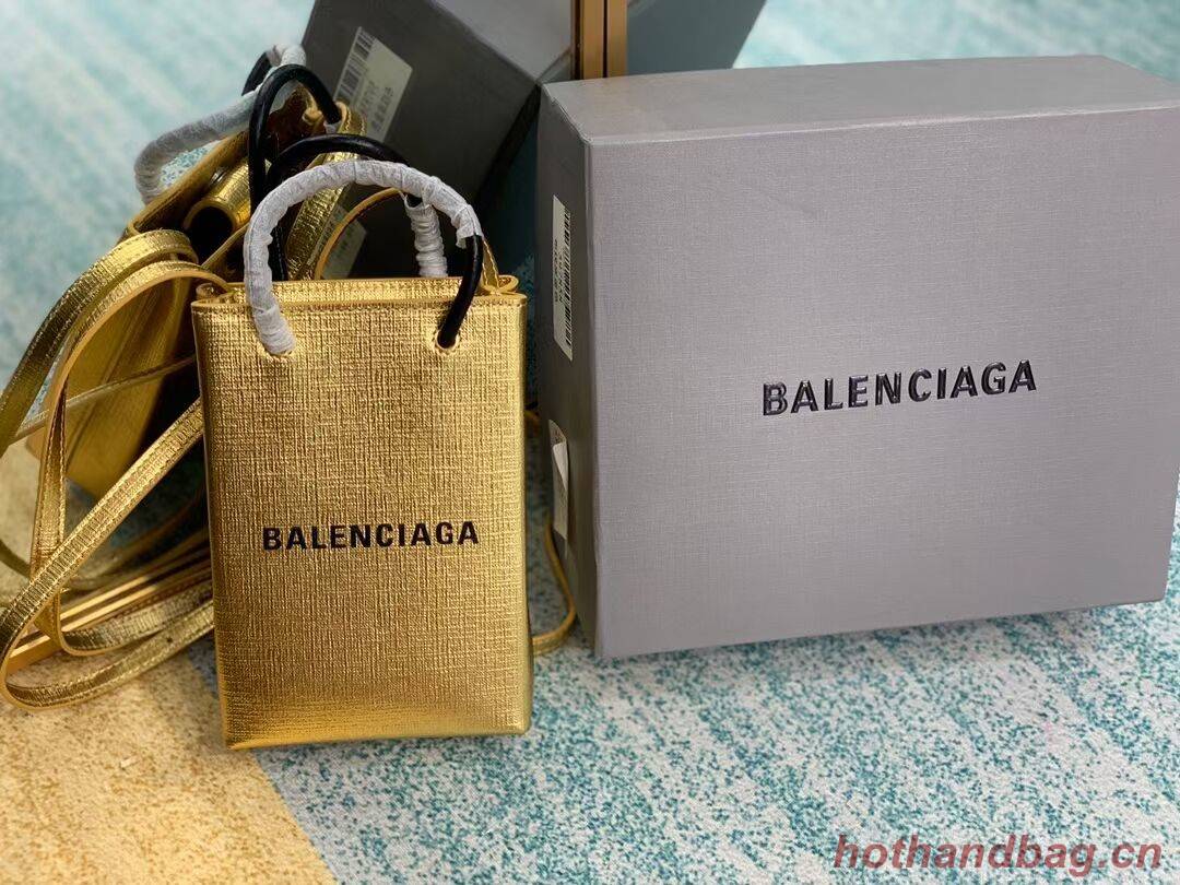 Balenciaga Original Leather Mini Shopper Bag B152865 gold