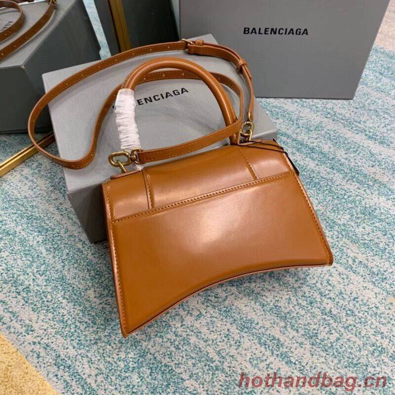 Balenciaga HOURGLASS SMALL TOP HANDLE BAG B108895-1 brown