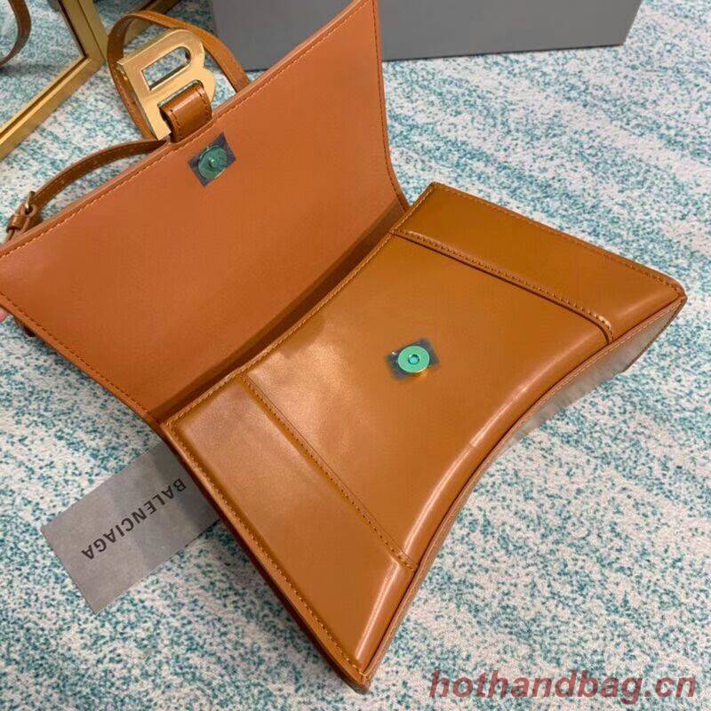 Balenciaga HOURGLASS SMALL TOP HANDLE BAG B108895-1 brown