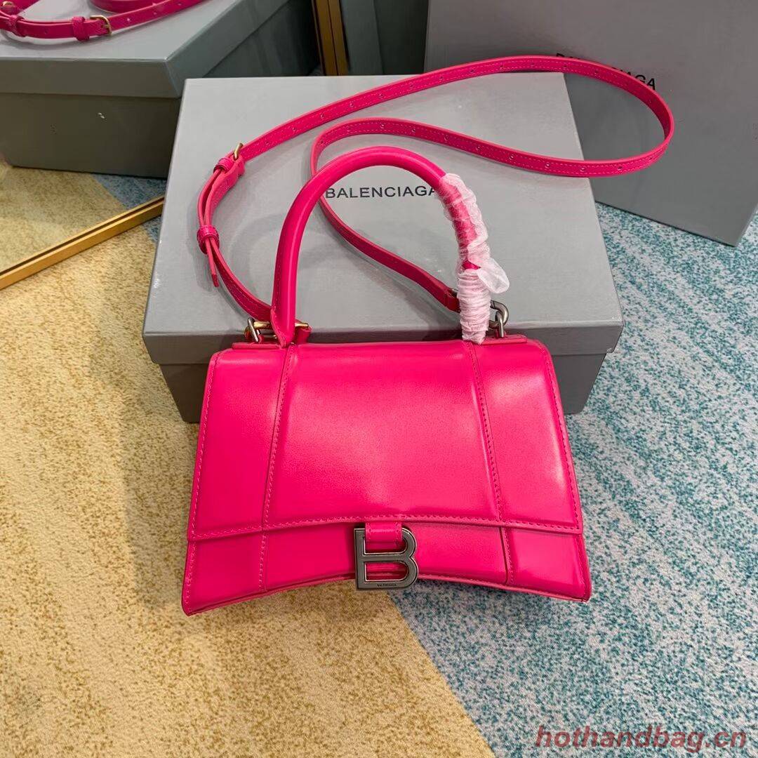 Balenciaga HOURGLASS SMALL TOP HANDLE BAG B108895-1 neon pink