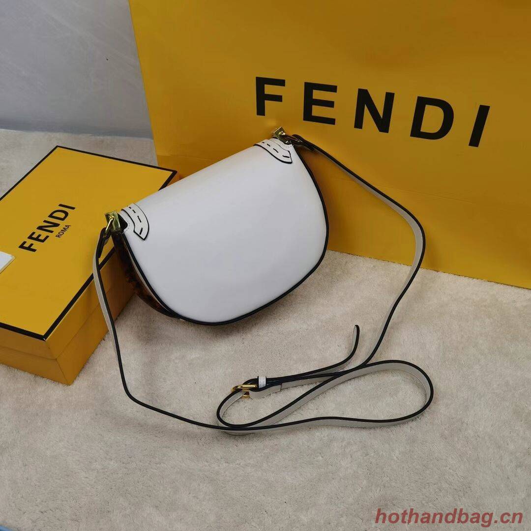 FENDI MOONLIGHT leather bag 8BT346A White