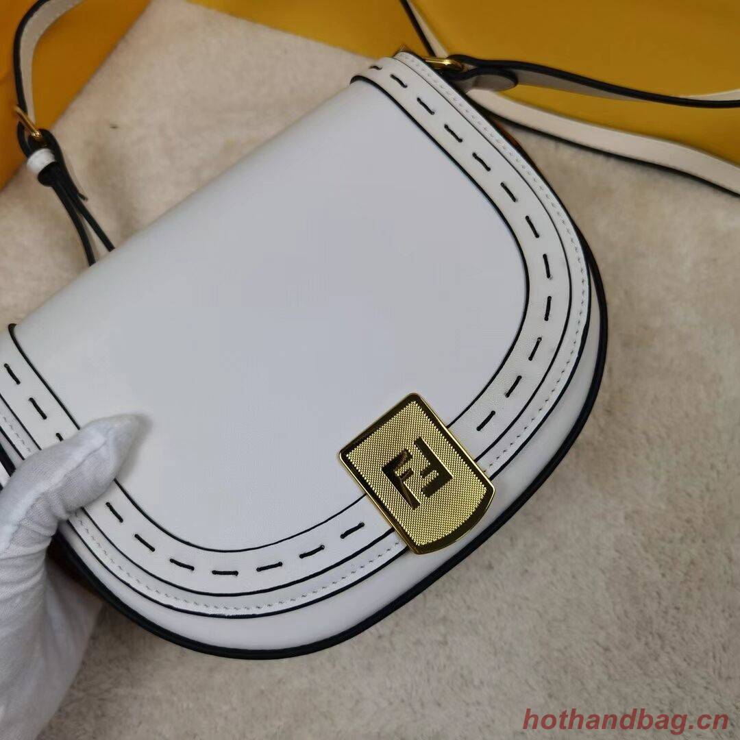 FENDI MOONLIGHT leather bag 8BT346A White