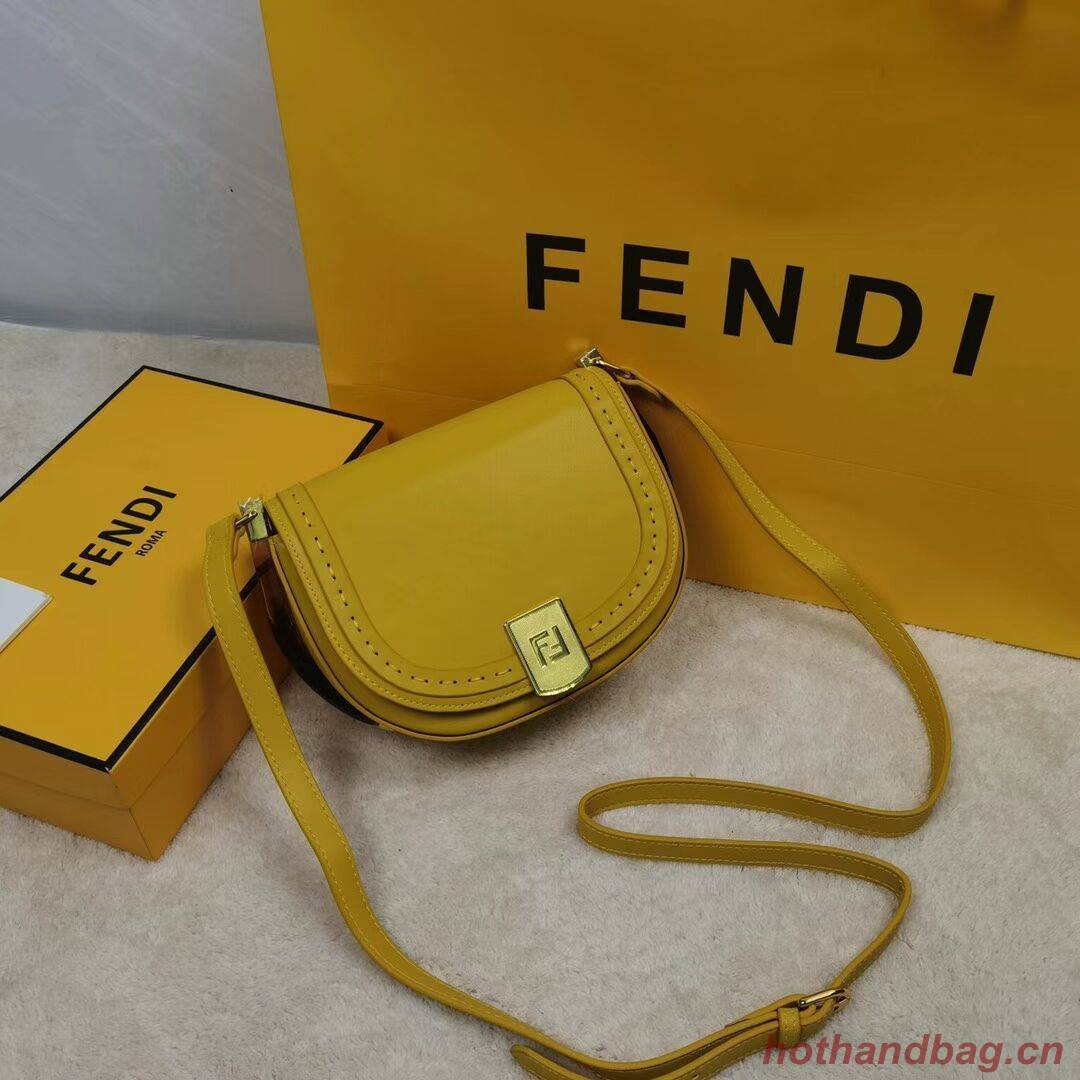 FENDI MOONLIGHT leather bag 8BT346A yellow