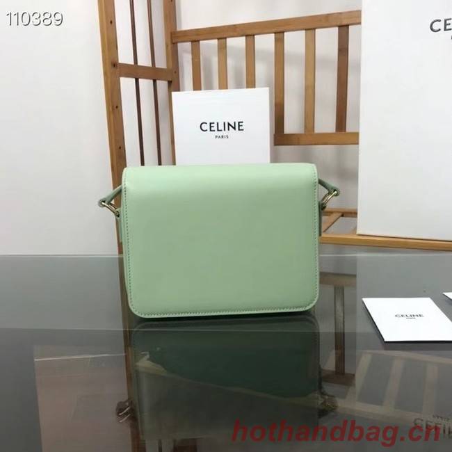 Celine TEEN TRIOMPHE BAG IN SHINY CALFSKIN MINERAL 188423 light green