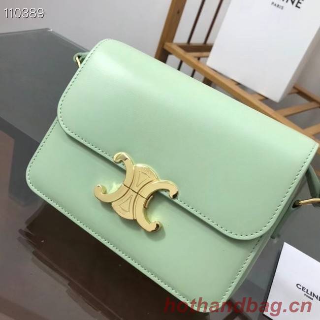 Celine TEEN TRIOMPHE BAG IN SHINY CALFSKIN MINERAL 188423 light green