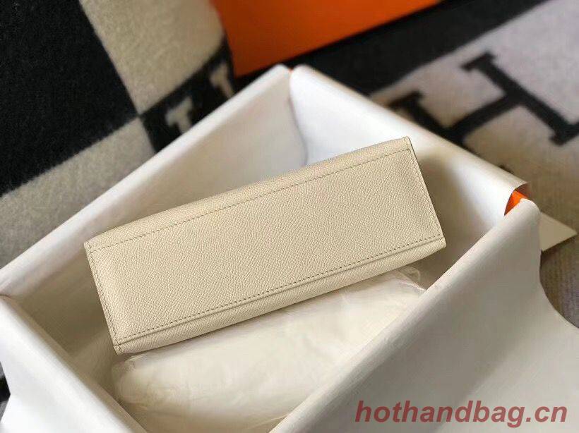 Hermes Kelly 22cm Handle Bag Epsom Leather KL22 Cream