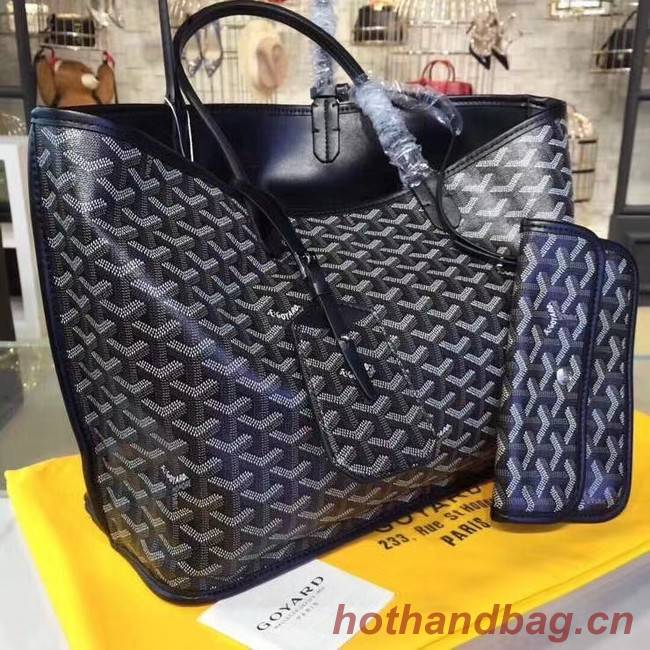 Goyard Calfskin Leather Tote Bag 20207 royal blue