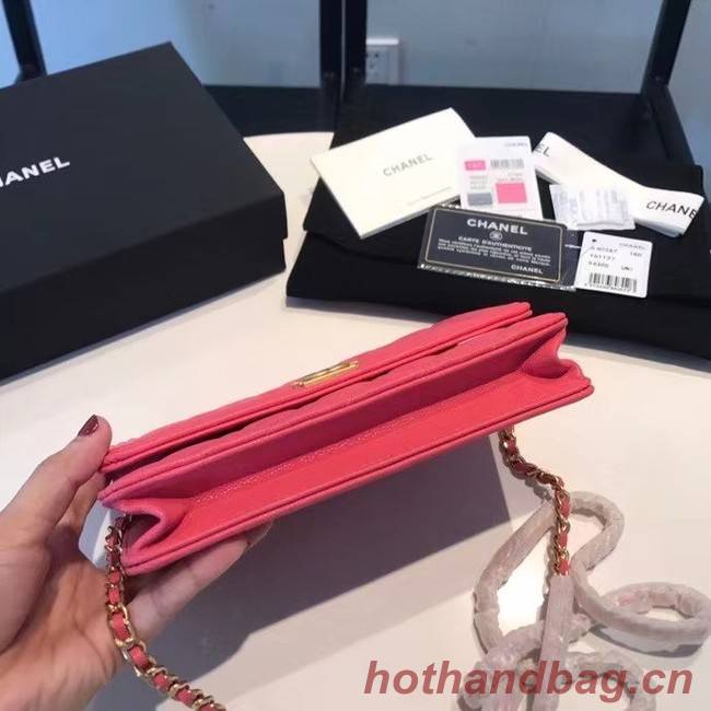 BOY CHANEL Original Wallet on Chain A80287 rose