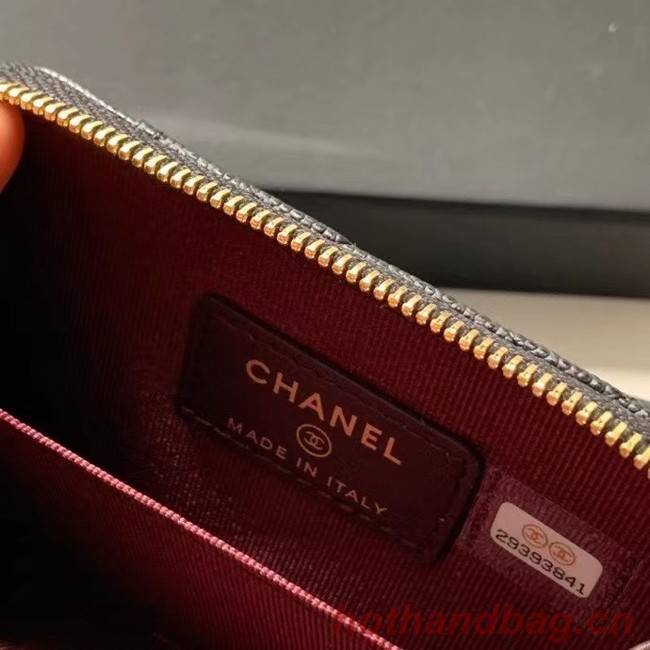 Chanel card holder Calfskin AP1650 black