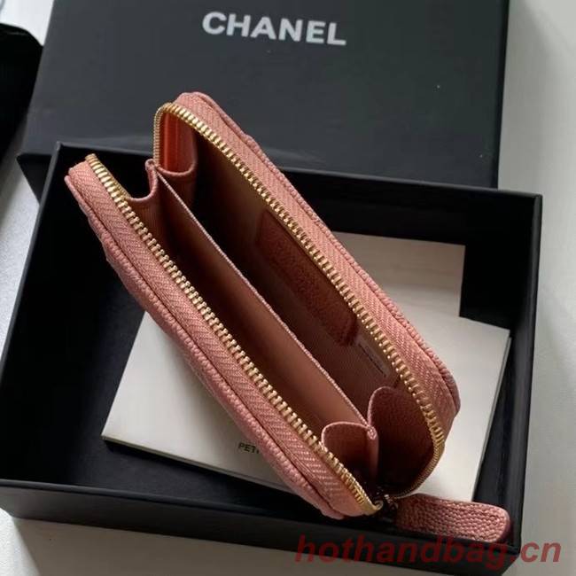 Chanel card holder Calfskin AP1650 pink