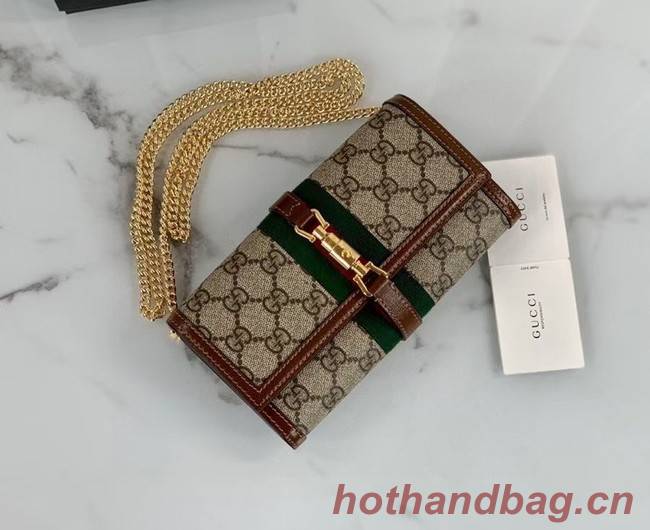 Gucci Jackie 1961 chain wallet 652681 Brown 