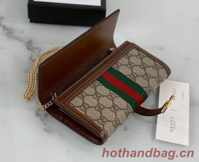 Gucci Jackie 1961 chain wallet 652681 Brown 