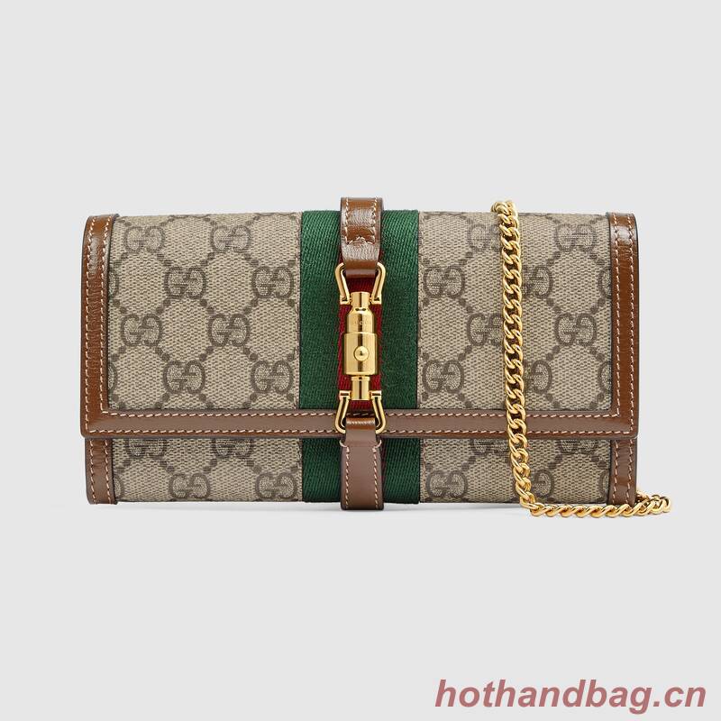 Gucci Jackie 1961 chain wallet 652681 Brown 
