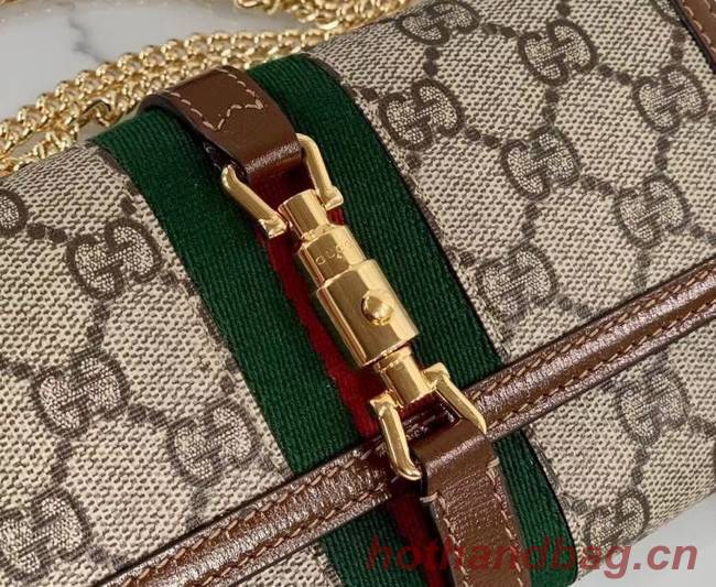 Gucci Jackie 1961 chain wallet 652681 Brown 