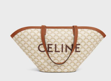 Celine MEDIUM COUFFIN BAG IN TRIOMPHE CANVAS CELINE PRINT 196262 WHITE