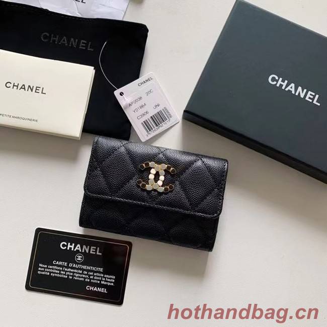 Chanel card holder Calfskin AP2038 black