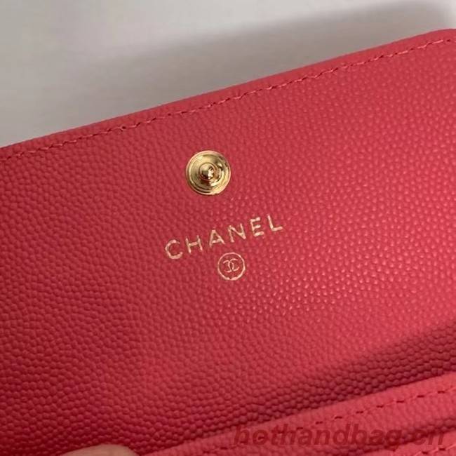 Chanel card holder Calfskin AP2038 red