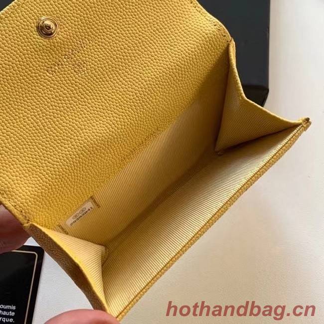 Chanel card holder Calfskin AP2038 yellow