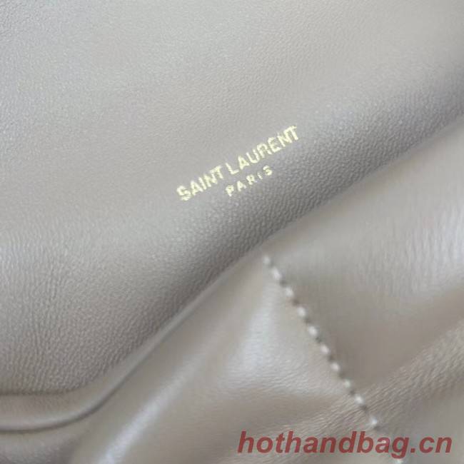 Yves Saint Laurent LOULOU PUFFER SMALL BAG IN QUILTED LAMBSKIN 577476 ANEMONE apricot