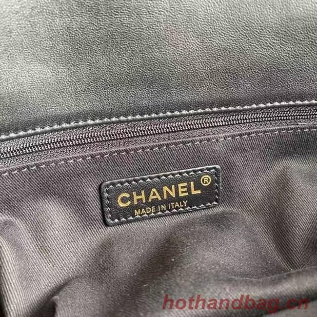 chanel flap bag Tweed 19SS black