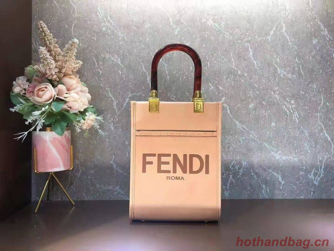 FENDI SUNSHINE SHOPPER leather mini-bag  F1620 pink