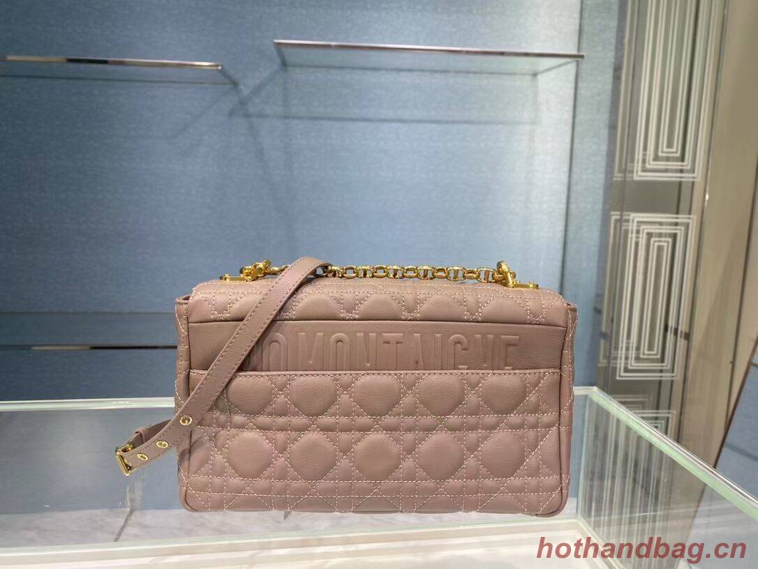 MEDIUM DIOR CARO BAG Soft Cannage Calfskin M9242 pink