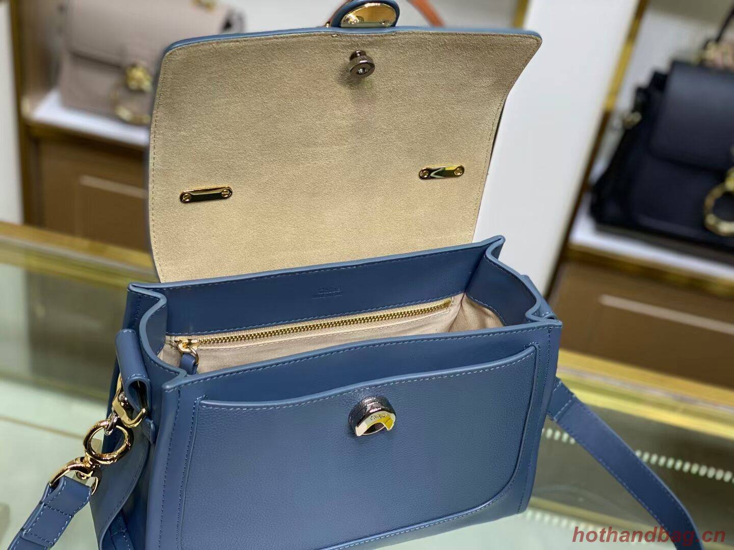 Chloe Original Calfskin Leather Bag C1142L blue