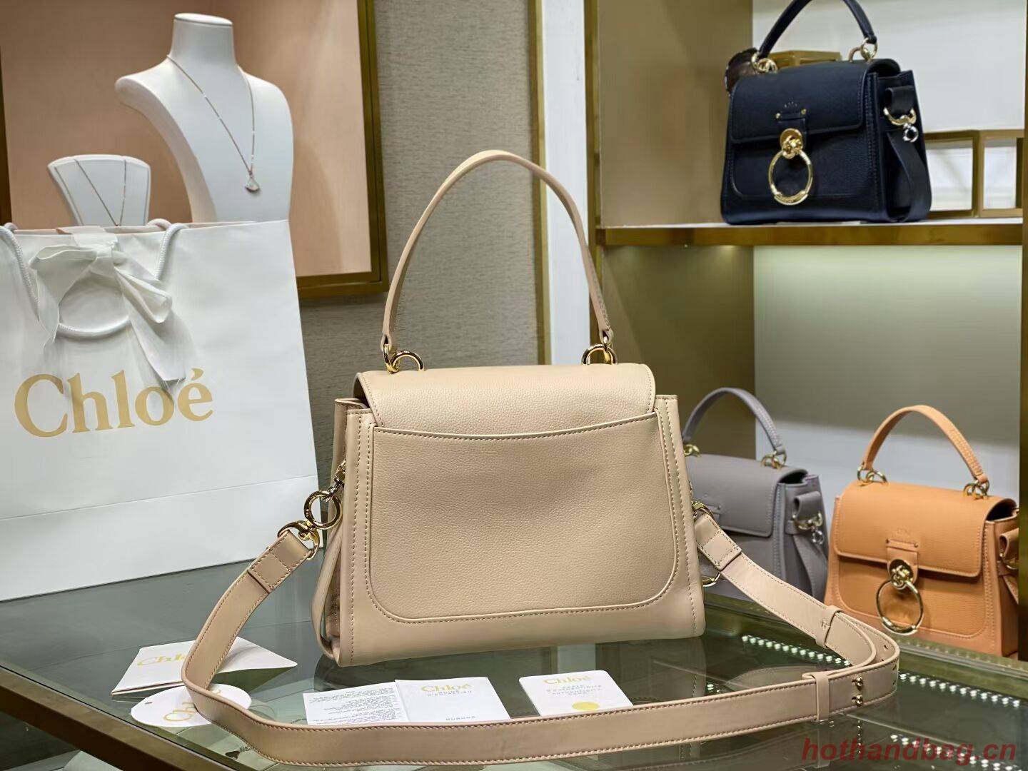 Chloe Original Calfskin Leather Bag C1142L cream