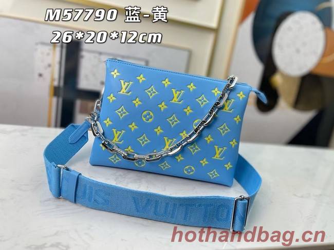 Louis Vuitton COUSSIN PM M58628 light blue&yellow