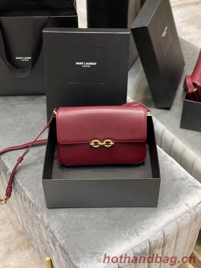 YSL LE MAILLON SATCHEL IN SMOOTH LEATHER 6497952 Burgundy