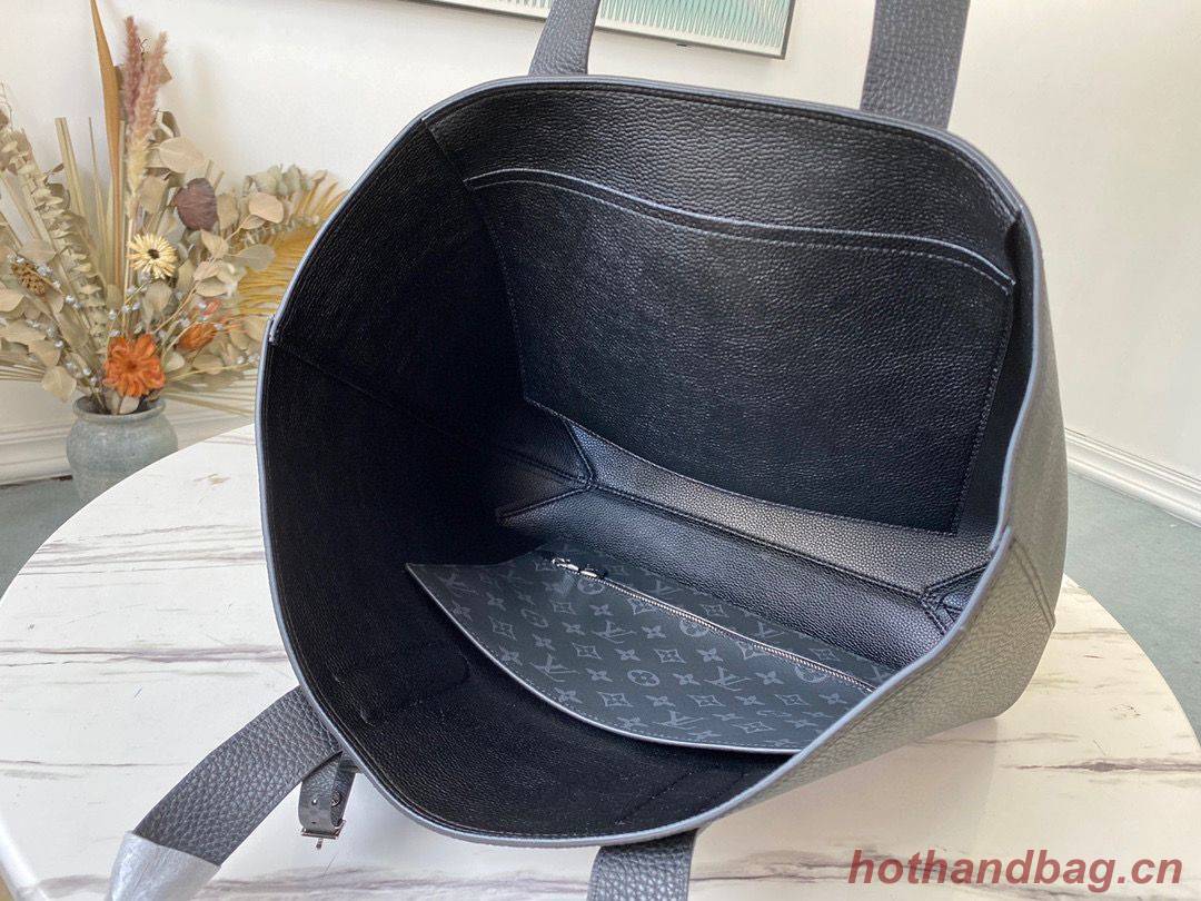 Louis Vuitton Cabas Voyage Taurillon Leather Bag M52817 Black
