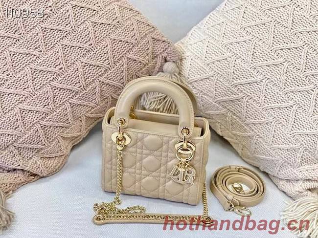 MINI LADY DIOR BAG Cannage Lambskin M0505OC Beige