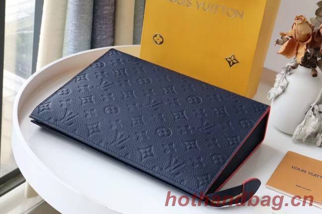 Louis Vuitton Monogram Empreinte POCHETTE VOYAGE MM M41058 Navy blue