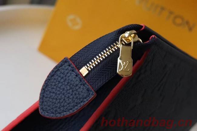 Louis Vuitton Monogram Empreinte POCHETTE VOYAGE MM M41058 Navy blue