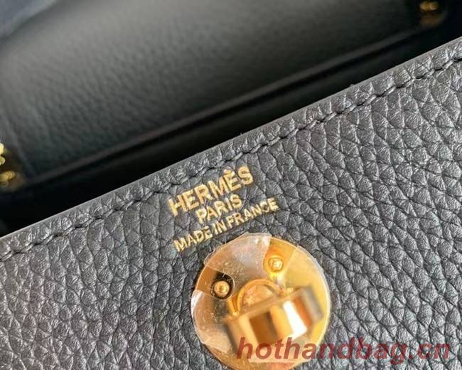 Hermes mini Lindy Original Togo Leather Bag OLD19 black