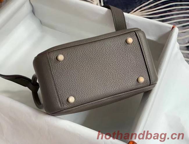 Hermes mini Lindy Original Togo Leather Bag OLD19 dark grey