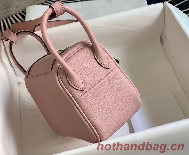 Hermes mini Lindy Original Togo Leather Bag OLD19 pink