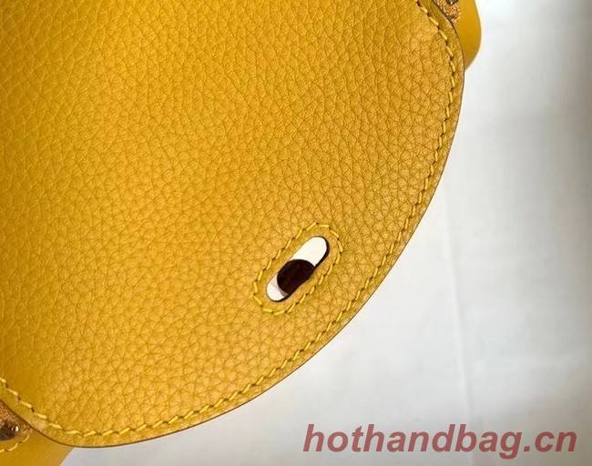 Hermes mini Lindy Original Togo Leather Bag OLD19 yellow