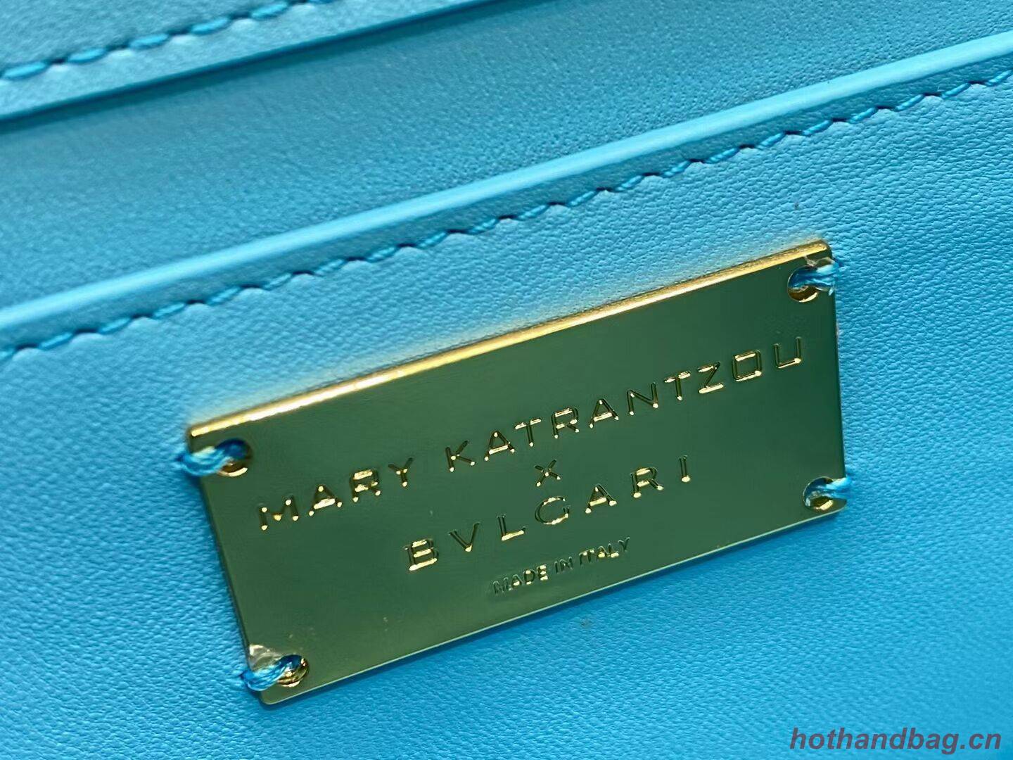 Bvlgari Serpenti Forever leather small crossbody bag B209107 sky blue