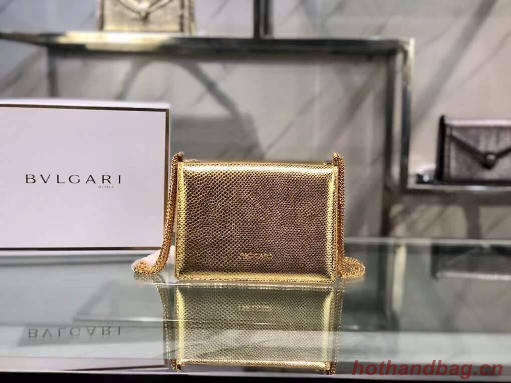 Bvlgari Serpenti Forever leather small crossbody bag B210544 gold