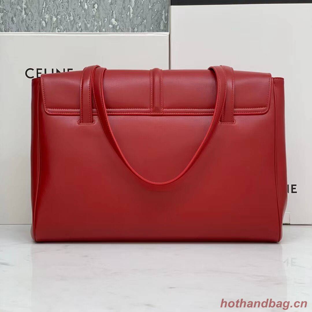 Celine MEDIUM SOFT 16 BAG IN SMOOTH CALFSKIN CR94043 red