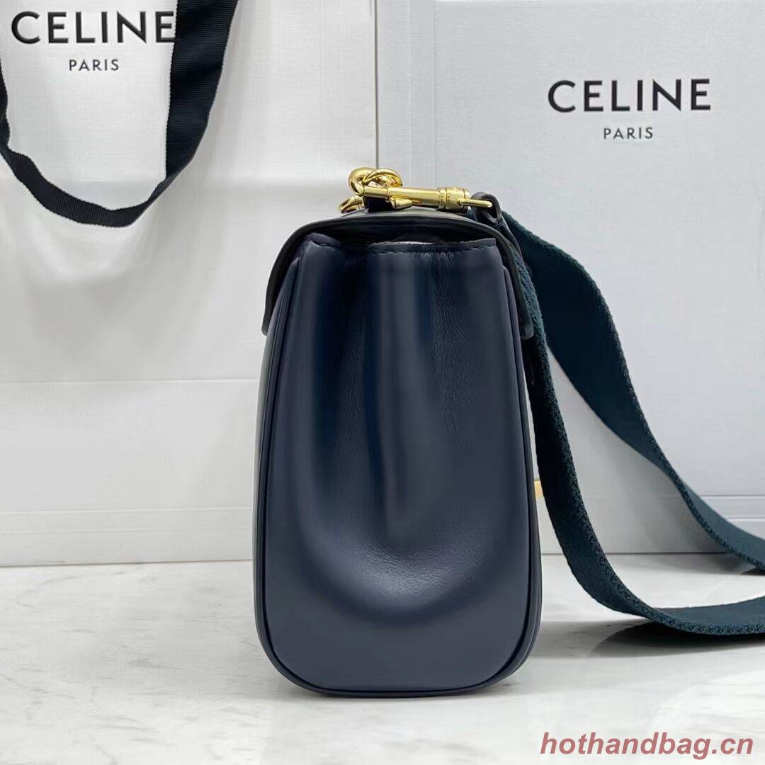 Celine TEEN SOFT 16 IN SMOOTH CALFSKIN 196853 NAVY BLUE