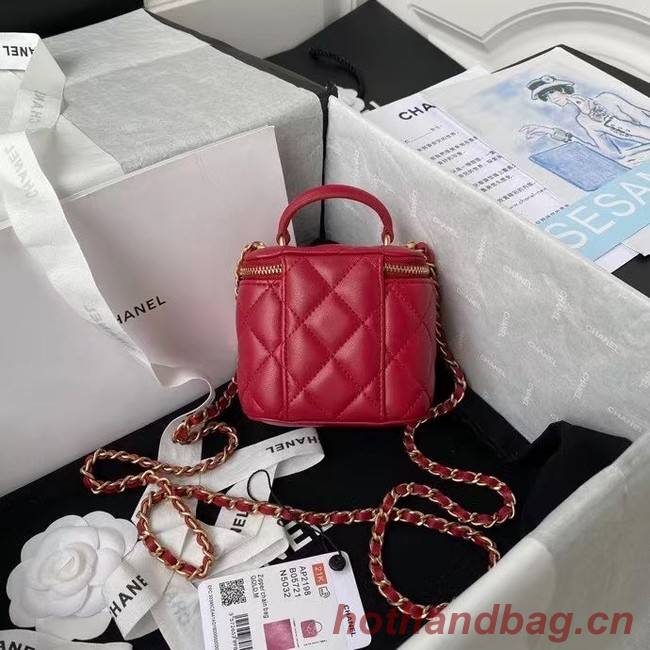 Chanel Original Small classic chain box handbag AP2198 red