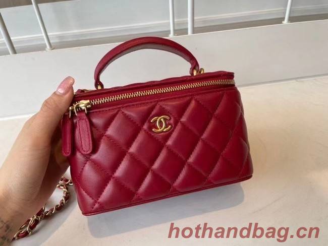 Chanel Original Small classic chain box handbag AP2199 red