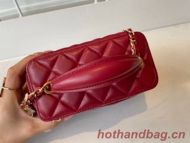 Chanel Original Small classic chain box handbag AP2199 red