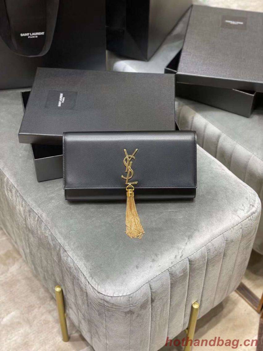 YSL Saint Laurent Medium Kate Bag Y306080 Black Gold hardware